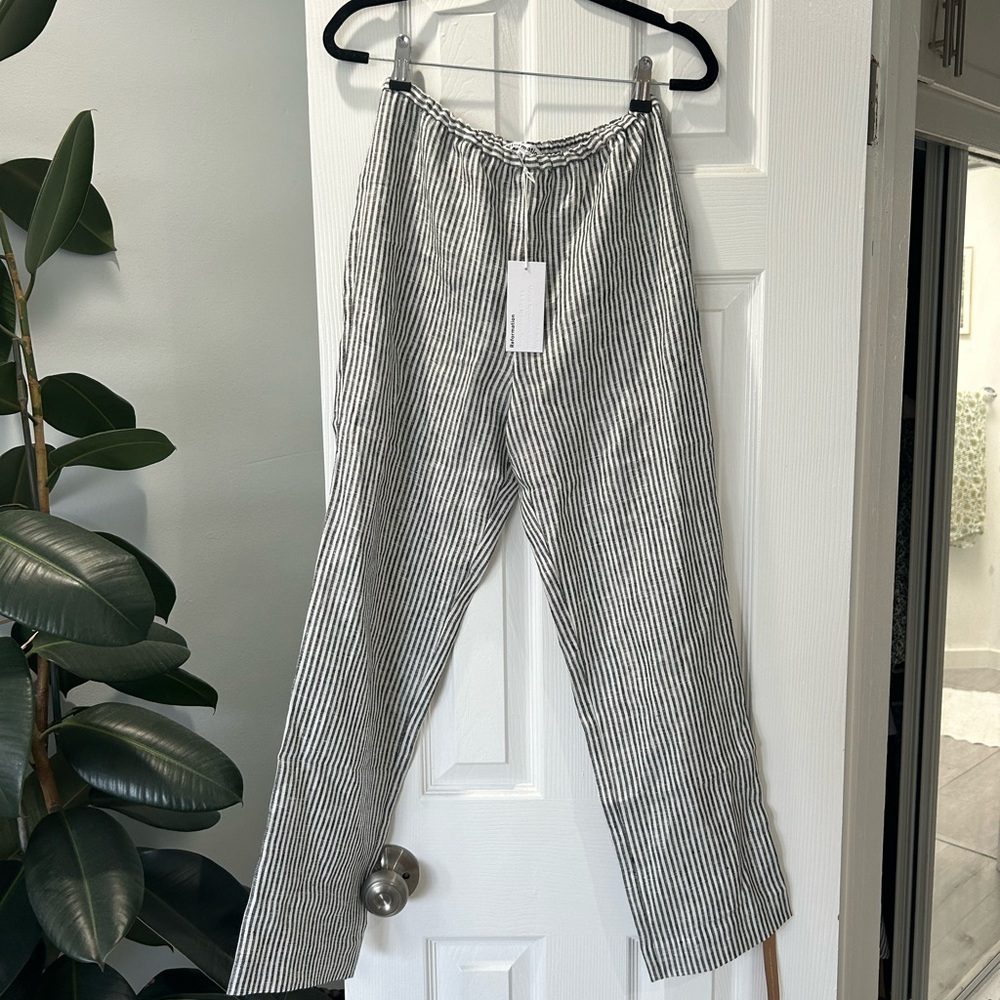 reformation remi XS cropped linen pant NWT